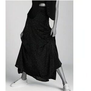 NWT Zara Woman Velvet Skirt Black Metallic Thread Limited Edition Size M NWT